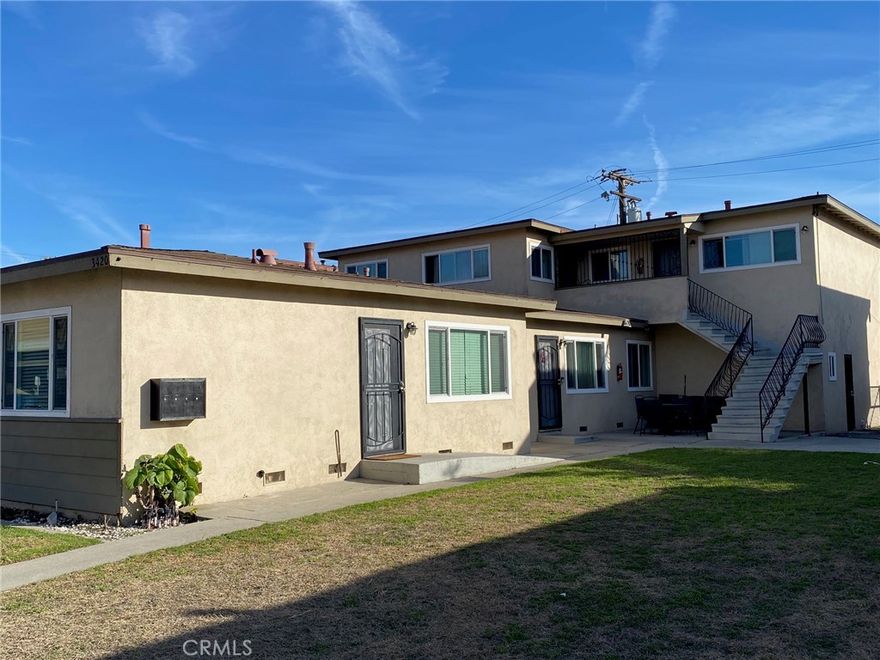 Exceptional 4-unit property on a cul-de-sac with plenty of street parking on both sides of the street, plus individual 1-car garage per unit, alley access. Well maintained property fully rented. Downstairs, unit A, 3+1, renting for $2,600; unit B, 3+1, renting for $2,800. Upstairs, unit C, 1+1, renting for $1,875; unit D, 2+1, renting for $2,550. Community laundry room. Front lawn. Property has undergone many updates since purchased back in 2019: sewer line, plumbing, flooring, paint, roof, upper unit railing, laundry room electrical, new gate to alley. Quick access to 91 freeway.