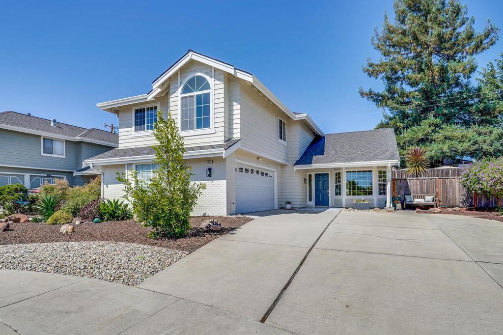 Stunning Monta Vista High home located in a highly sought-after neighborhood. Attractive curb appeal with mature greenery and well-manicured yard leads to a spacious, inviting floor plan. Large 8,000 sq. ft. lot with beautifully landscaped backyard featuring a patio, pergola and shed. Bright and spacious living room features vaulted ceiling, fireplace, recessed lights and bay window showcases exterior views. Formal dining area ideal for social gatherings and entertaining guests. Generous gourmet kitchen complete with dining nook, granite counters, tiled back splash, stainless steel appliances, gas cooktop, and an abundance of storage. The family room adjacent to the kitchen provides easy access to the patio offering endless potential to relax and play. Luxurious primary suite boasts a walk-in closet, dual sink, tub and shower. Well-proportioned secondary bedrooms offer ample closet space. The upstairs office area is ideal for staying productive in a private space that helps separate work from home life. This home combines comfort and practicality and offers a convenient location, close to parks, shopping, dining, and easy commutes to major tech hubs. Academically distinguished Cupertino schools : Monta Vista High, Kennedy Middle, and Lincoln Elementary.