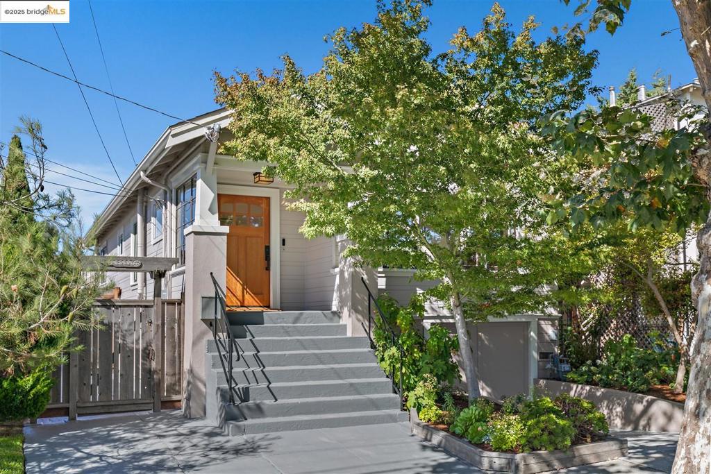 Inspiring Berkeley Craftsman! Loaded with original character, thoughtful upgrades, and artistic touches, this home on a tree-lined street in the Berkeley flats has it all! Imagine a 3-bedroom, 2-bath home with a discrete office that also includes a charming studio in-law, an attached garage, a spacious basement, and a sunny fenced yard filled with mature fruit trees. 90 Walkscore®; 92 Bikescore®.