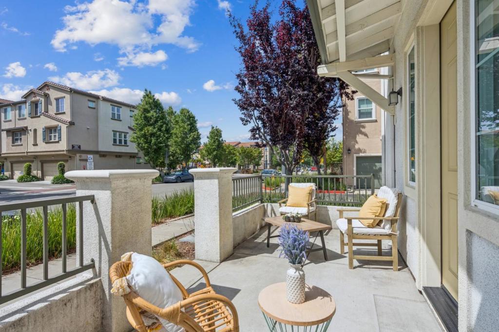 Welcome to The Grove at Cannery Park. This spacious residence features 3 bedrooms and 3 full bathrooms, offering ample space for comfortable living in a bright sun lit end unit This home is equipped with multi-zone cooling and heating across 2+ zones, ensuring comfort year-round. Main floor has 1 bedroom and full bath. The top floor provides 2 primary bedrooms with full baths. For your convenience, the home includes a laundry area, making chores a breeze. Additionally, with a 2-car garage, you'll have plenty of space for parking and storage. and relax on the inviting front patio to end your day. Embrace the opportunity to make this magnificent home yours.