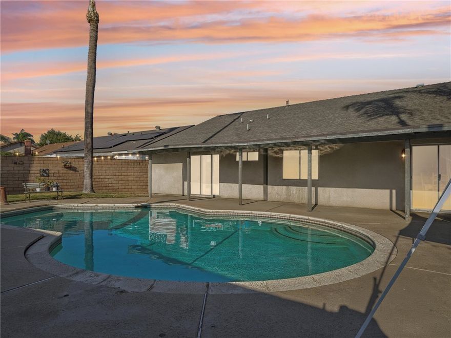 ***POOL HOME*** Great opportunity with this 4-bedroom, 2-bathroom, 1,658 sq. ft. of living space in the heart of one of Chino’s most established neighborhoods. Step inside to a spacious living room with vaulted ceilings and a cozy fireplace—perfect for relaxing evenings or entertaining. The floor plan flows seamlessly with a formal dining area, a comfortable family room adjacent to the kitchen, and plenty of natural light throughout. The home offer a spacious layout but functional keeping everyone connected. Out back, your private oasis awaits. Take a dip in the sparkling pool or enjoy your day relaxing poolside. The backyard has ample space for gatherings, barbecues, or simply enjoying sunny Southern California days. Additional highlights include ample parking for you and your guests, plus a prime location close to shopping, dining, and just blocks from the 60 freeway, making commuting a breeze. This home is full of charm and ready for your personal touch. Don’t miss your chance to make it yours!