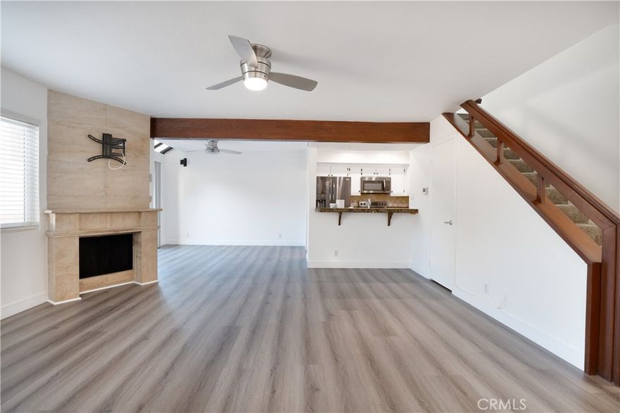 This beautifully updated Central Park Model end unit townhouse with 2-bedrooms, 2.5-bathrooms offers a spacious and open floor plan in the beautiful Le Parc community in the heart of Lake Forest! Enjoy natural light, high beamed ceilings, and updated flooring. The kitchen features a newer faucet, newer hardware, ample cabinetry and a dining area that overlooks a private, paver-stone patio. Upstairs, the primary suite boasts lots of windows, natural light, a walk-in closet and an ensuite with dual sinks. The secondary bedroom is a good size with it's own bath and shower! The home has newer window blinds, a recently installed water heater and includes a spacious 2 car garage! The community offers 3 pools and is close to trails, parks, great schools, shops, restaurants and freeways! All this and Water, Trash and the HOA are all included!! Don’t miss out on this incredible opportunity! Landlord is open to a flexible lease term.
