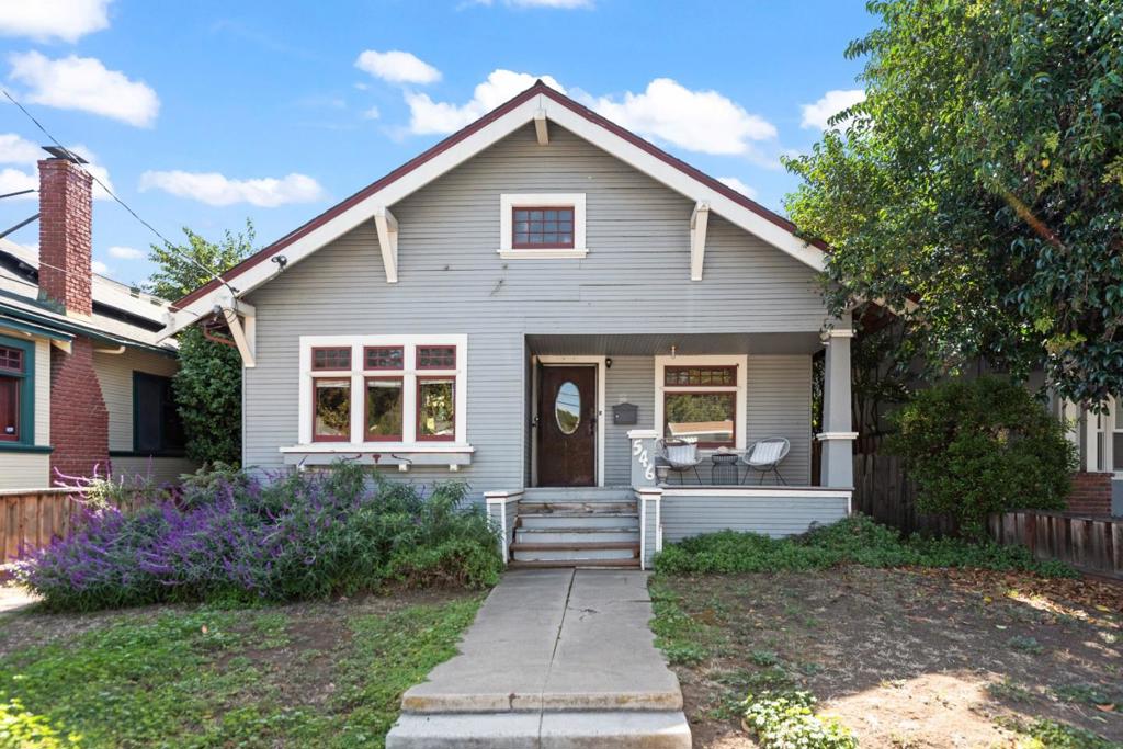 Striking home on huge through lot in North Willow Glen Conservation Area is ready for your personal touch! This home has endless possibilities, with a front porch ideal for enjoying your morning coffee. Inside, a flexible layout has open living room & dedicated dining room. The kitchen boasts walk-in pantry & pass-through to dining area beautifully incorporated into cabinets. Both bedrooms have walk-in closets & a versatile bonus room with backyard access could be home office, hobby room, or at-home gym. Additionally, there are beautiful period details, classic wood finishes, & easy basement access for added storage. Outside, the expansive backyard has two sheds for storage & ample space that could be great for gardening, entertaining, or even an ADU (buyer to verify) with private entrance from the back street! Situated just 0.5 miles to very popular downtown Willow Glen with coffee, scrumptious restaurants, local shops, & year-round farmers' market; close to high-end amenities, major thoroughfares, & numerous cultural institutions; & just 0.4 miles to the VTA's light rail Virginia Station & 1.3 miles to Diridon Station with local & national transport options. Plus, excellent schools: Willow Glen Elementary, Willow Glen Middle, & Willow Glen High (buyer to verify)!