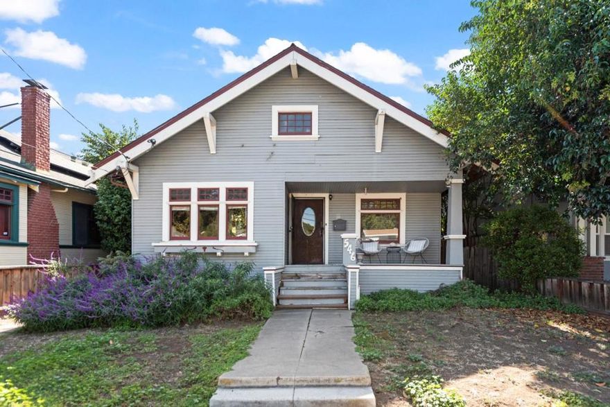 Striking home on huge through lot in North Willow Glen Conservation Area is ready for your personal touch! This home has endless possibilities, with a front porch ideal for enjoying your morning coffee. Inside, a flexible layout has open living room & dedicated dining room. The kitchen boasts walk-in pantry & pass-through to dining area beautifully incorporated into cabinets. Both bedrooms have walk-in closets & a versatile bonus room with backyard access could be home office, hobby room, or at-home gym. Additionally, there are beautiful period details, classic wood finishes, & easy basement access for added storage. Outside, the expansive backyard has two sheds for storage & ample space that could be great for gardening, entertaining, or even an ADU (buyer to verify) with private entrance from the back street! Situated just 0.5 miles to very popular downtown Willow Glen with coffee, scrumptious restaurants, local shops, & year-round farmers' market; close to high-end amenities, major thoroughfares, & numerous cultural institutions; & just 0.4 miles to the VTAs light rail Virginia Station & 1.3 miles to Diridon Station with local & national transport options. Plus, excellent schools: Willow Glen Elementary, Willow Glen Middle, & Willow Glen High (buyer to verify)!