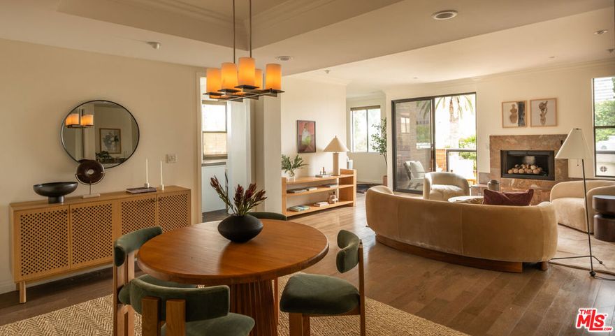This refined condo in a boutique Beverly Hills building offers abundant natural light and an airy, open feel. Ideally located, it's just steps from a serene park, tennis courts, and exceptional dining. A rare blend of tranquility and urban convenience in an iconic location.