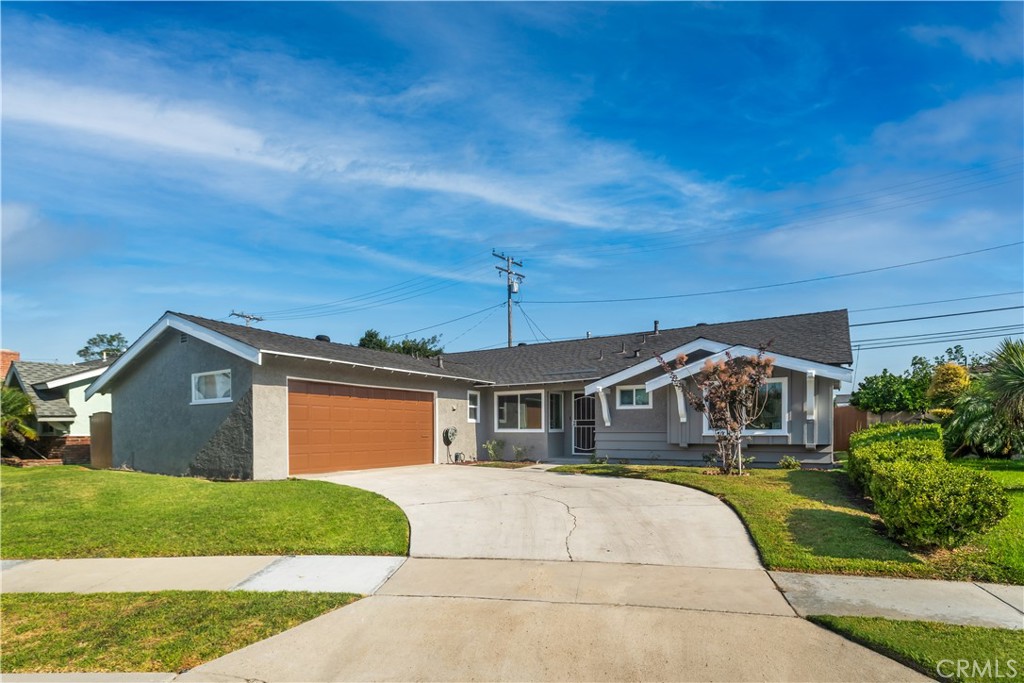 This freshly updated home is located in a quiet cul de sac with little traffic and caring neighbors. This home has new premium waterproof vinyl floors, windows, water heater, bathroom vanities, recessed lights and a relatively new and unused powerful HVAC system. The 4 bedrooms can easily fit queen size beds. Convert the garage into an ADU and have additional space and potential rental income. Willow park is just a block away. You can enjoy the magical fire works show from Disneyland every evening. Many retail amenities and the 5 freeway are a short drive away as well.