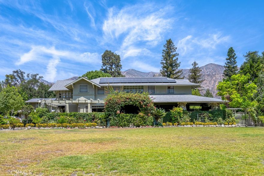 An Iconic Craftsman Estate in Sierra Madre



Welcome to 481 W. Highland Ave—an architectural gem built in 1910, nestled on a gated 1.24-acre lot in one of Sierra Madre’s most sought-after neighborhoods. This expansive Craftsman estate offers approximately 6,702 SF of living space and reflects the enduring beauty and scale of early 20th-century design.



A wide, welcoming front porch with signature river rock columns invites you in. Inside, the grand entry and formal foyer are framed by rich original woodwork and period details. The home offers multiple entertaining spaces, including formal living and dining rooms, a cozy sunroom, enclosed balconies, and flexible-use rooms ideal for a study, den, or creative retreat.



The kitchen remains true to its era, functional and full of charm, supported by a butler’s serving area that adds utility and character. Throughout the home, craftsmanship is on display—from leaded glass windows and built-ins to the carved staircase and timeless finishes.



In 1996, a detached 2-bedroom, 1-bath guest house was added above the 4-car garage, offering approx. 1,107 SF of self-contained living space—complete with its own kitchen, laundry, and HVAC system.



Outdoors, a large rear patio offers an ideal setting for entertaining or relaxing, with views of the expansive backyard, custom pool and spa, fish pond, and the original pool house featuring a stone fireplace, shower, and toilet.



Perfect for the Craftsman enthusiast, this property offers scale, privacy, history, and character in equal measure—just minutes from Sierra Madre’s charming downtown, hiking trails, and award-winning schools.
