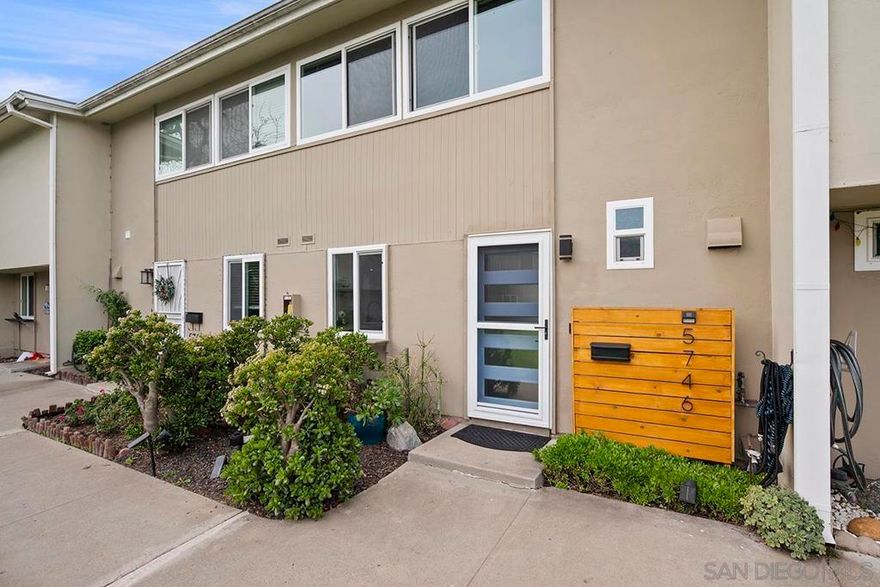 Pennant Village is a tranquil community designed by famous American architect William Krisel known for his Mid-Century Modern designs. Nestled in the heart of University City/UTC offering a blend of resort style living with easy access to everything San Diego has to offer. This 2-story, 2 bedroom, 1.5 bath, townhome has beautiful canyon views and sunsets. Lower level was remodeled in 2021 including gorgeous kitchen with high-end features, 1/2 bathroom, flooring, and smooth skim coating walls. New furnace & A/C in 2021. Whole house water filter system & water softener. Close to major businesses, La Jolla, beaches, UCSD, excellent schools, parks, shopping and more! Tremendous value!!