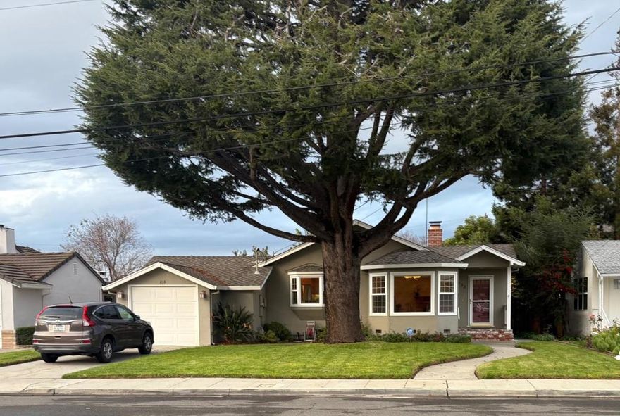 Situated on a peaceful street in the heart of Silicon Valley, this warm and welcoming single-story home offers timeless charm, comfortable living, and an exceptional opportunity in a highly sought-after Sunnyvale neighborhood. Featuring 3 bedrooms and 1 bathroom, the residence offers approximately 1,117 sq ft of living space on a 5,700 sq ft lot. Thoughtfully updated approximately 15 years ago, the home showcases gleaming hardwood floors, dual-pane windows, an updated bathroom, and inviting living areas filled with natural light. With a blend of classic character and modern touches, the home is move-in ready while still offering potential for future customization.  The spacious backyard provides a peaceful setting with room to garden, relax, or personalize to suit your lifestyle. The neighborhood offers a true sense of community and is conveniently located just minutes from Murphy Park, downtown Sunnyvale, Whole Foods, Caltrain, Central Expressway, and major commute routes. Close proximity to top Silicon Valley tech campuses, shopping, dining, and parks adds to the homes appeal.  Located in the desirable Fremont High School District (buyer to verify), this property blends comfort, convenience, and location. Dont miss the opportunity to make this charming Sunnyvale home your own.