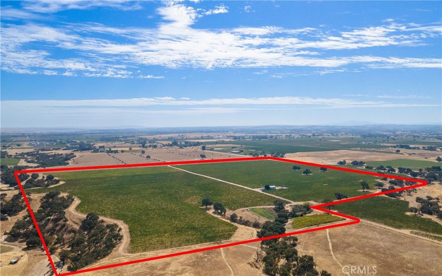 Here is a fantastic opportunity to own a 130 +/- acre vineyard property in the Paso Robles Estrella District. The Armour Ridge Vineyard consists of 98+/- planted acres of Cabernet Sauvignon, Merlot and Syrah grapes. In addition, the 40x30 metal shop with attached carport is conveniently located near the productive Ag well. While the level terrain allows for ideal, easy farming, you will also have the benefits of this vineyard being in the Williamson Act.  Whether you are looking to expand your investment portfolio, grow an existing viticulture program, or create a stunning vineyard estate, Armour Ridge is ready for you!