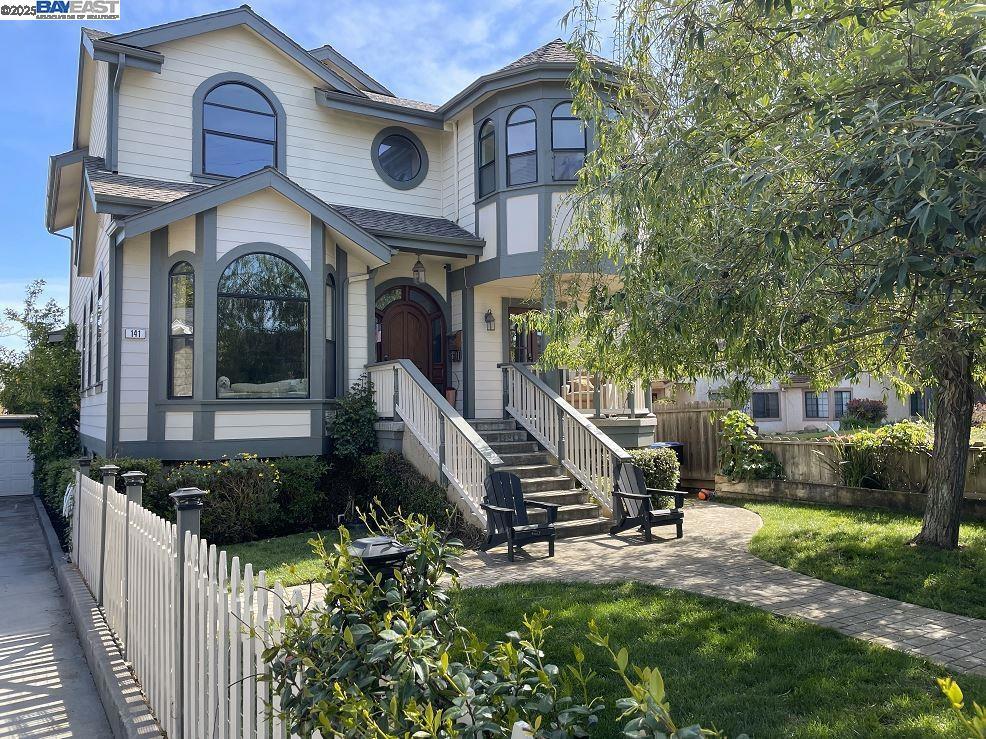 Don't let the exterior fool you, the inside is a stunning modern Mediterranean style interior. This is definitely a multi-generational home, perfect for the large or 2 family situations. The main floor and 2nd floor has the living and 4 bed 2.5 baths one is an office. The lower level is currently being used a rec room/ workout room/ playroom. It is designed and we have plans to convert this to a 3 bed 1 bath. All is in place to do this. This could be a 7-bed home if so desired. The current owner decided that a game room fit them best. Stroll to coffee in the morning and dinner at night. You will rarely need your car. The detached 3 car garage is perfect for a family with multiple cars. You also have room for 4 plus cars or an RV in your long-extended driveway. If you convert the downstairs to the additional 3 bedrooms you can easily rent it as well. The owner rented to friends a few years ago. Move right in and start enjoying all the benefits of living so close to everything. Grades 1-12 all within a short distance, so no more picking up after school. Again, this is a custom home, not a tract home. Kids can walk to School.