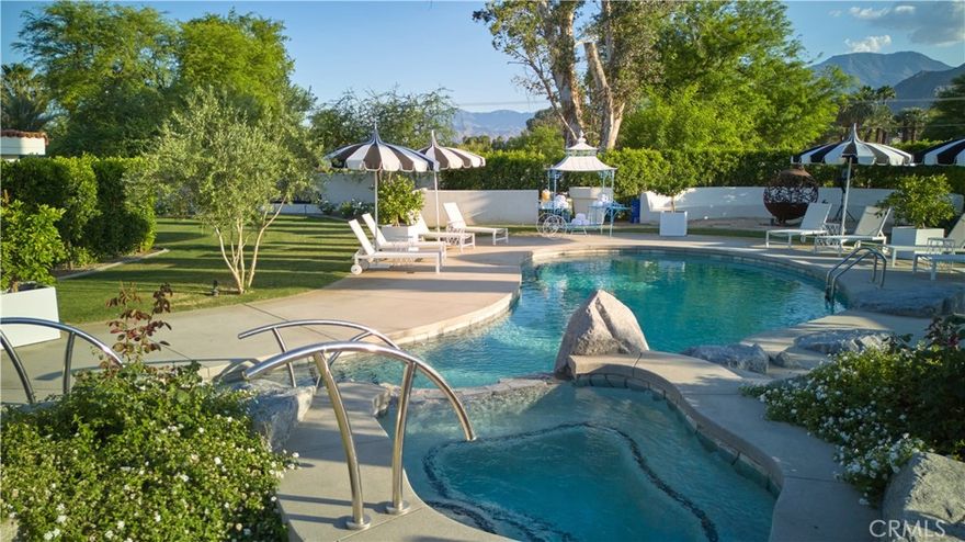 Exclusive Historic California Ranch Estate with Panoramic Mountain Views!

Behind private gates and past a charming horse corral, sits this extraordinary California ranch home that offers a rare blend of privacy, luxury and location.  This "turnkey" property is a short walk to the iconic Empire Polo Grounds, home of the world-famous Coachella Music Festivals and to the area's local shopping and dining.



At the heart of the estate is a 2500 sq ft elegant one-bedroom main residence.  A separate five-bedroom, five-bathroom guest house with a large central living room and a kitchenette offers spacious accommodations for family and guests, creating a private, resort-like retreat ideal for entertaining or serene desert living.  Both the main house and the guest house were taken down to the studs and completely rebuilt to the highest standards.  This estate blends classic California ranch style with modern comfort, featuring airy, open living spaces and exceptional attention to detail throughout.



There is a bonus room, the walk-out basement under the guest house that could be used as an office or a massage room.  The home and the separate five-car garage are set on two beautifully landscaped acres.  This property boasts breathtaking views of the Santa Rosa Mountains of La Quinta and to the north, the expansive peaks of Joshua Tree National Park. Whether day or night, the surrounding natural beauty creates an awe-inspiring backdrop to daily life.



Offering both seclusion and convenience, this prime location provides easy access to the best of the Coachella Valley and surrounding cities, all while delivering a sense of calm and exclusivity rarely found.



This is a one-of-a-kind opportunity to own a designer-renovated TURNKEY estate with panoramic mountain views and resort-style living in the heart of Southern California desert.