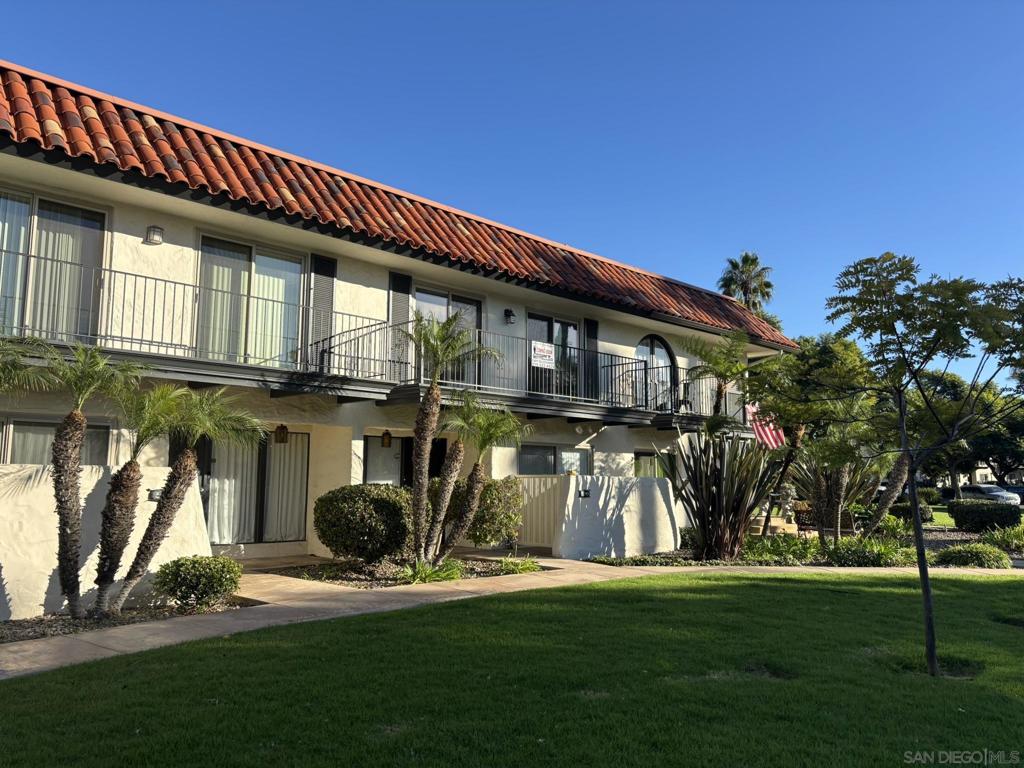 Rarely available, remodeled 4 bedroom townhouse in popular Loma Riviera! This home is in a excellent location & faces the greenery allowing a lot of natural light into the townhouse. Perfect home for indoor outdoor living, nice patio in the front, large balcony overlooking the palm trees and SeaWorld tower, and a large patio off the living room with a built in bench. Relax in the pretty living room with custom paint, new carpet and sliders to the patio. See supplement for more details on this amazing property. You will love living in this move-in-ready, beautiful, bright, remodeled townhouse! Newer dual-pane windows throughout! The large kitchen has pretty white cabinets, granite countertops and is open to the dining room with access to the front patio, perfect for a BBQ and entertaining. There is a gas line installed in the kitchen if you prefer a gas range. The spacious living room has new carpet, a fireplace, and French doors to the back patio. The bedrooms upstairs all have access to balconies! The front bedrooms have sliders to the balcony overlooking a grassy area, palm trees, and the Sea World tower, perfect for watching the fireworks. The hall bathroom has a custom-tiled shower and a large jacuzzi tub, great for relaxing! Watch the palm trees sway from the primary bedroom or enjoy your morning coffee on the balcony off the primary. There is a laundry room off the patio with full size washer/dryer and 2 carport parking spaces close by with extra storage. This awesome complex has plenty of mature landscaping, a large rec room and pool! You will love living here!