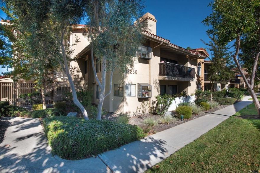 San Diego living at its best in Rancho Bernardo! Our 2-bedrooms and 2- bath condo is conveniently located on the first floor of Bernardo Greens Community.  Relax and take a deep breath in your own patio while facing the Bernardo Greens  golf course and their water falls.  This gated home adds extra security to the residents.  WANT TO WORK OUT OR SIMPLY RELAX DURING YOUR TIME OFF? Visit  the resort -style clubhouse. As a resident, you will have access to an exclusive  clubhouse and Lucido Park.  The clubhouse includes( refer to Bernardo Heights Clubhouse website for more details)  a fitness center, wadding pool, jacuzzi (heated up to 103 degrees F), locker rooms, a full  basketball and 2 tennis courts, 8 pickleball courts, 2 electric -gas grills, ping pong, 2 billiard tables, foosball,  and 2  Olympic size heated swimming pools ( 25 yard main pool is heated at 82% F)    There is ample parking space in the parking lot. In addtion, there is a detached one-car garage (#41) with plenty of storage.  The home is newly painted and has new flooring. Come experience the resort style of living!