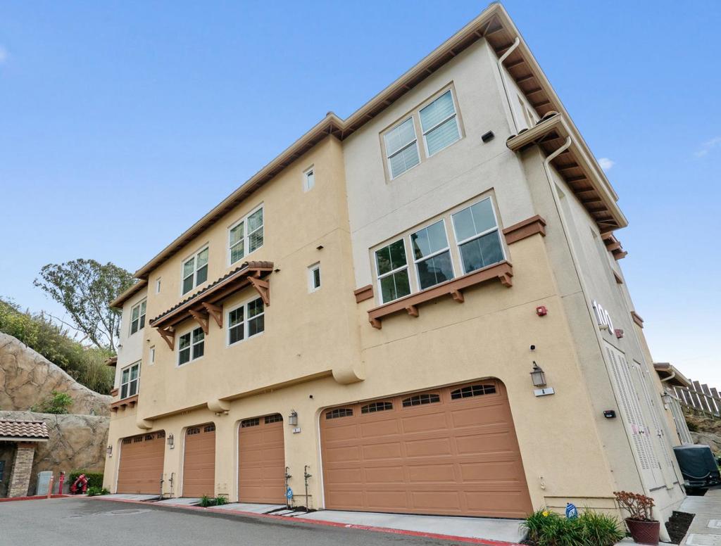 Gorgeous former model home, a 2017-built, meticulously maintained townhouse-style condo with prime convenience. Just minutes from San Francisco, BART, and SFO, this light-filled home offers stunning views, soaring ceilings, and an open-concept floor plan. Oversized windows bathe the space in natural light, complemented by hardwood floors in main areas, plush carpet in bedrooms, recessed lighting, and central heat/AC. The chefs kitchen features quartz countertops, abundant cabinetry, stainless steel appliances, and a large breakfast island. Two generous bedrooms, including a serene primary suite with city views, a walk-in closet, and a spa-like bath with dual vanities. A full bathroom down the hall serves guests and the second bedroom. Enjoy your private balcony, in-unit laundry, and an EV-ready 2-car garage. The location is unparalleled - just minutes to Westlake Plaza, H Mart, Stonestown Galleria, Serramonte Center, parks, and schools. Easy access to Hwy 280, Daly City BART, Downtown SF, and major employers like Genentech, YouTube, and Walmart.