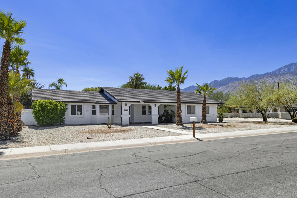 This 3 Bed-2 Bath Pool Home in Palm Springs is The ONE! This 1,550 sqft Single Family Home has just been Freshly Painted Inside & Out and includes your Very Own Private Pool & Spa! The 2-car attached garage has direct access into this home. No HOA's and You Own The Land!!! This Desert Park Estates Home is a place you can enjoy Southern Exposure and Stunning Mountain Views and you are just minutes from Downtown Palm Springs!!!