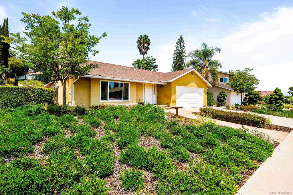 Gorgeous Custom Single-Story Home. Offers a Great location on a cul-de-sac in South Escondido. Shows Pride of ownership throughout. Beautiful kitchen with custom cabinetry and Large dining area open up to Spacious Family Room with built in surround sound and High vaulted ceilings and perfectly placed skylights. 3 bedrooms plus den optional 4th bedroom currently used as office. 2 well appointed bathrooms. Separate living room also provides extra room for entertaining. Fireplaces in Formal living room and Family Room to cozy up to. Primary bedroom has en-suite and walk in closet. Includes smart devices: Nest thermostat, Level locks, automatic Moen kitchen faucet, Nest smoke/CO2 detectors, Arlo security doorbell and driveway floodlight. Outdoor space great for entertaining with area for kids for lounging and for grilling for the whole neighborhood. A must see for that buyer who wants it all in a great neighborhood. Location close to Schools, Shopping, Restaurants, and easy freeway access to all San Diego has to offer. North Counties best kept secret.