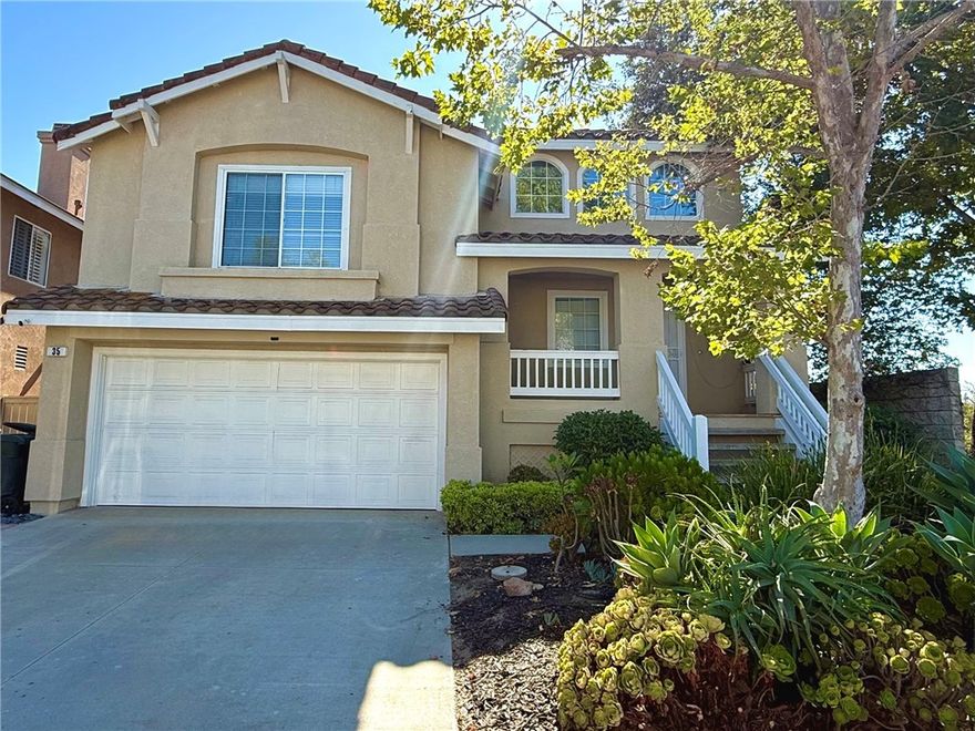 Immaculate California Summit home with canyon views of Laguna Beach's Top of the World.  Best value 4 bedroom 2.5 bath home in Aliso Viejo! Wonderful oversized great room with cathedral ceilings and a walk out 2nd floor deck with canyon sunset views.  Tons of windows!  This house is light and bright.  Spacious primary bedroom suite features a walk in closet and primary bathroom with double sinks.  Three other bedrooms are downstairs, including the spacious 4th bedroom or play room with solid wood double doors, recessed lighting and glass sliding door to the lovely back yard.  Big back yard features a patio seating area big enough for 6, a wide turf play area and space for covered seating.  Location is perfect for early morning jogging in Soka University right across the street or mountain biking in the Aliso & Wood Canyons Wilderness Park right at the bottom of the hill!  Canyon Vista Elementary School is a short walk away, and Aliso Town Center is convenient with everything one could need. 700+ Credit Score and Income of 3x the Rent are Required. No Smoking! No pets!