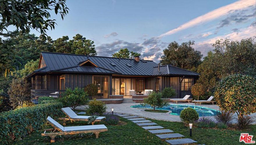 A rare opportunity to renovate a single-story ranch-style farmhouse behind the gates of one of Los Angeles' most exclusive celebrity enclaves: Hidden Valley Estates. Situated at the end of a private road within the coveted 24-hour guard-gated community, this expansive 40,000+ square-foot lot offers direct access to the tranquil beauty of Franklin Canyon Park. The existing home features vaulted ceilings, an ideal floor plan, pool, sport court, and unobstructed canyon views. Set among $10-25mm estates in the area, this charming home is ripe with potential and provides the ideal canvas to reimagine and customize a home that meets your personal vision. With its exceptional privacy, scale, and setting, this property invites you to transform one of Beverly Hills' most coveted addresses into a signature home curated to reflect your personal taste, lifestyle, and design vision.