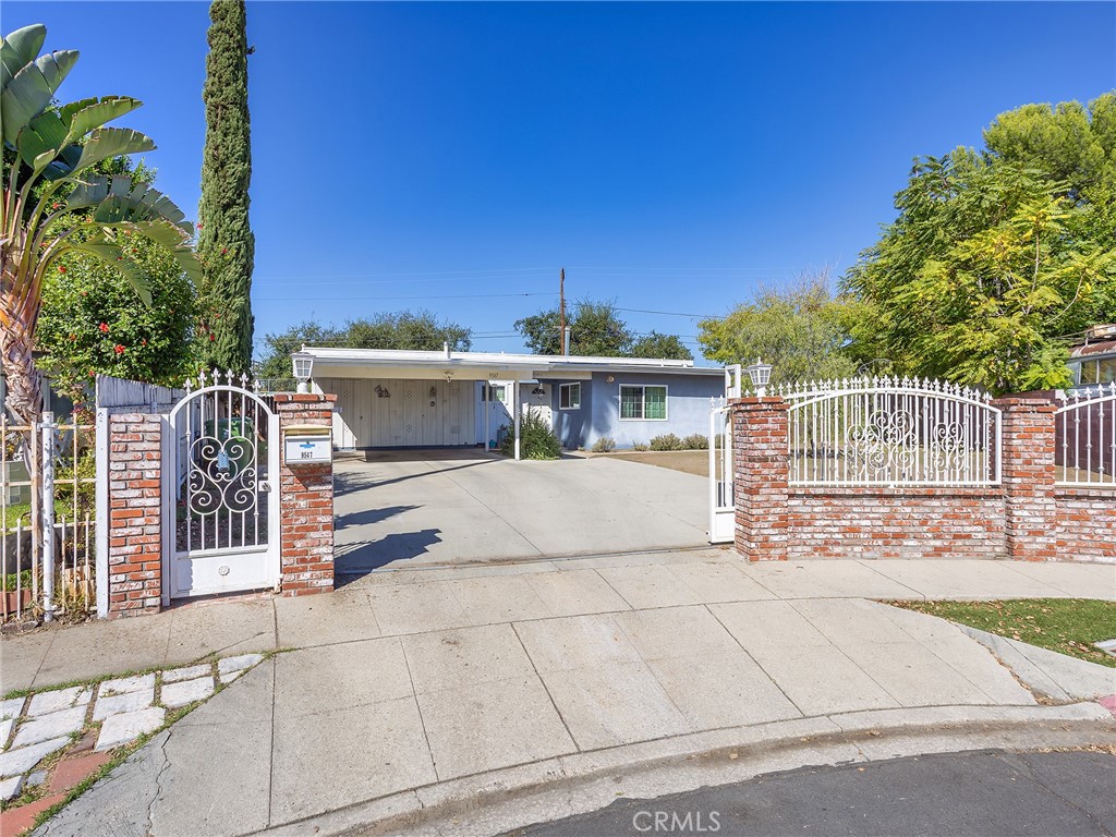 Welcome to this inviting 4-bedroom, 2-bathroom home nestled on a generous 10,469 square foot lot in a peaceful cul-de-sac setting. With 1,170 square feet of living space, this property offers comfort, functionality, and room to grow. Step inside to find a cozy yet efficient layout featuring a kitchen with dining area, a dedicated laundry area, and a bright, open feel throughout. Recent electrical upgrades provide peace of mind, making this home both comfortable and reliable. The gated property offers ample parking options, including a 2-car carport and 4 additional uncovered spaces, perfect for guests, recreational vehicles, or extra vehicles. Enjoy outdoor living on the patio, ideal for relaxing or entertaining. Whether you're a first-time buyer, an investor, or simply looking for more space, this home has it all, location, privacy, and potential. Don’t miss out on this rare opportunity!