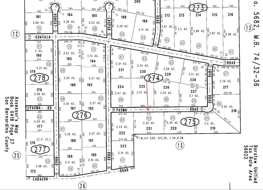 EXCELLENT OPPORTUNITY TO OWN RESIDENTIAL LAND IN APPLE VALLEY Just a short drive from the !-15. This lot is located in the north part of Apple Valley, the area is growing fast. There are numerous houses around here. You will need a water well, electricity is supplied via solar panels, and propane is needed for cooking and heating. Either for short term construction of banking on the land, this is a magnificent opportunity. Buyer and buyer's agents to due their own due diligence.