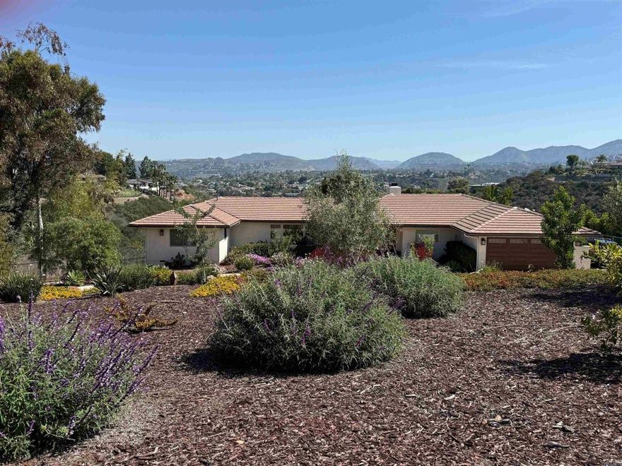 SPECTACULAR SINGLE LEVEL RESIDENCE IN THE COVETED, GATED COMMUNITY OF ALVARADO ESTATES WITH EXPANSIVE PANORAMIC VIEWS!  BEAUTIFULLY APPOINTED AND REMODELED, THIS PRIVATE SANCTUARY BOASTS 4 BEDROOMS, 4 BATHS, A GOURMET CHEF'S KITCHEN WITH LARGE ISLAND OPEN TO THE GREAT ROOM, TWO FIREPLACES, AND FORMAL DINING ROOM.  THE LARGE CIRCULAR DRIVE LEADS TO AN IMPRESSIVE ENTRY AND THE HOME SET BACK FROM THE STREET SITS ON 1.93 PRIME ACRES.  THERE IS ROOM FOR AN INFINITY EDGE POOL OR OTHER AMENITIES SUCH AS A GUEST HOUSE OR ADU.  THE EXCLUSIVE NEIGHBORHOOD OF ALVARADO ESTATES INCLUDES A BEAUTIFUL COMMUNITY PARK WHICH HAS BEEN HOST TO MANY WEDDINGS.  PRIDE OF OWNERSHIP IN THIS CONVENIENT CENTRAL SAN DIEGO LOCATION NEAR SDSU, SHOPPING AND ALL MAJOR FREEWAYS.  GATE GUARDED 24/7, ENCHANTING GARDENS AND ENDLESS FLORAL VARIETIES ABOUND.  MUST SEE THIS ONE OF A KIND TURN KEY RESIDENCE!