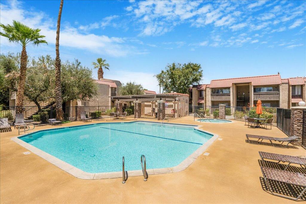 Check out this gorgeous, bright one bedroom condo in the gated Tres Flores community. Upstairs unit with a spacious balcony. Newly renovated with fresh paint, brand new quartz countertops, new refrigerator and luxury sink. This beautiful community is gated, comes with a sparkling pool, hot tub, and washer/dryer on site. Schools, tons of shopping, easy freeway access, and a 24 hour fitness nearby. Don't miss out on this rare opportunity! Property is sold ''as-is.''