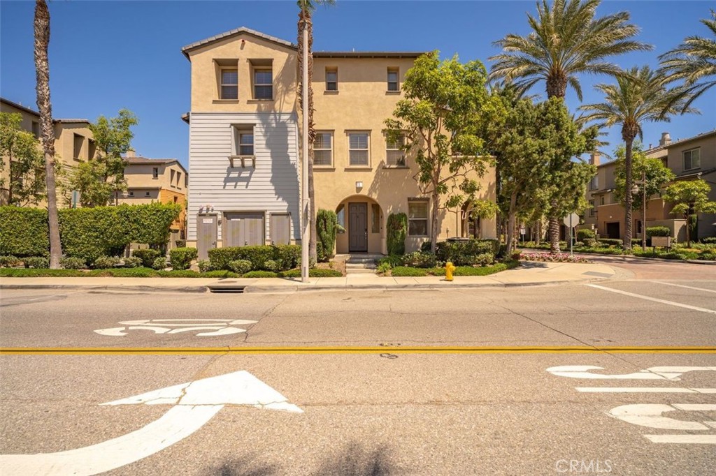 Absolutely incredible location! Corner unit located directly across the beautiful Victoria Gardens Culture Center, Victoria Gardens mall and a plethora of restaurants and shops. The unit is in immaculate and has amazing views of Victoria Gardens from the living room, master bedroom and balcony! High ceilings throughout and being a corner unit allows for lots of natural light which can be adjusted with the custom Plantation shutters! The entry level has a bedroom and bathroom suite, and direct garage access. Second floor is an open concept floor plan with tile flooring in the living room, kitchen, laundry room and half bath. Living area has a fireplace and opens to a balcony to enjoy your morning coffee or evening refreshments. Granite counters in kitchen, stainless steel appliances, center island and pendant lighting. Third floor has the master bedroom, as well as another bedroom and bath. Master bathroom has dual vanities. The community amenities include a pool, a fully equipped gym with cardio machines and weights, an outdoor entertainment area, barbecue pit and recreation room. Highly desired school district! Best part is each room has its own bathroom with a bonus bathroom added.