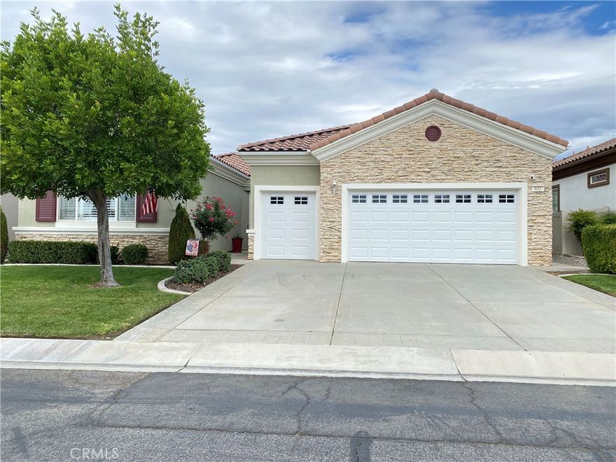 Welcome to this beautifully upgraded Emerald model home, located in the desirable Solera 55+ Active adult community. This move in ready gem offers breathtaking mountain views and a thoughtfully designed open floor plan perfect for both everyday living and entertaining. Freshly painted interior and exterior, updated cabinets and quartz counter tops throughout. Newer stainless steel appliances, including a double oven, gas range and Bosch dishwasher. Spacious kitchen with abundant cabinets and pantry. Large indoor laundry room with washer and dryer included.Two expansive primary suites, with updated bathrooms and walk in closets. Bonus room ideal for a home office or craft space. Newer ceiling fans, plantation shutters, and oversized baseboards throughout. Neutral color palette to suit any decor. Updated half bath in hallway. Covered patio perfect for outdoor dining and entertaining. Attached garage with 2 car parking plus golf cart space. Garage has built in shelving, cabinets, and overhead storage. Newer insulated garage doors. Enjoy the Best of Solera with resort style amenities and a affordable HOA that includes spectrum internet and T.V., Large swimming pool and spa, Beautiful gym, pool tables, tennis Courts and pickleball courts, Bocce ball and more! All this plus Security of a gated guarded Community! Don't miss out on this exceptional opportunity. Call today for your private showing!