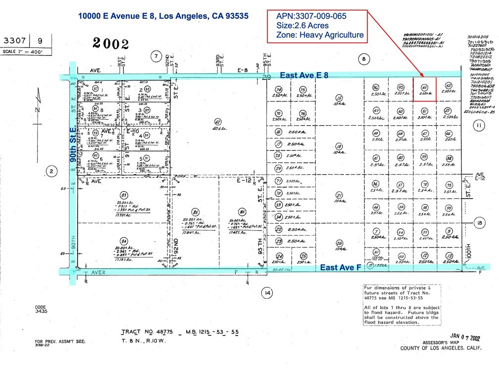 Located west of 90th St E and south of East Ave E8 in Lancaster, this 2.6-acre vacant land is a fantastic opportunity for investors or agricultural use. The property is zoned LCA21 (Heavy Agricultural), offering versatile possibilities such as farming, ranching, or future development. This parcel is perfect for those looking to establish an agricultural project, hold for investment, or enjoy a serene rural setting. Conveniently located near major roads, this property provides accessibility while maintaining privacy.