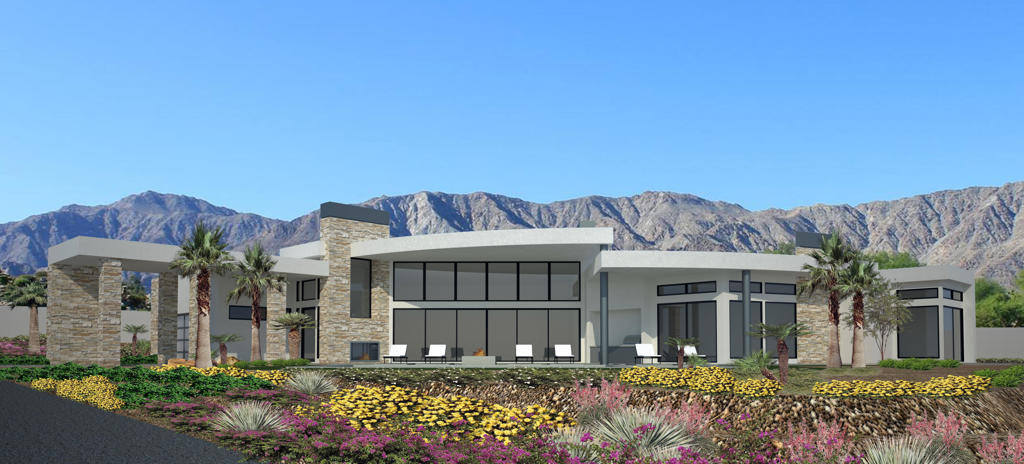 Rare opportunity to build a brand-new custom home in prestigious Ironwood Country Club, on one of the community's last original parcels and once owned by Bing Crosby. This elevated approx. 1/2 acre. homesite is mostly approved with not much left to go vertical, with panoramic mountain views as the backdrop. The 4,247 sq. ft. Desert Modern design by Bob Tyler of RTF Design features 4 bedrooms, 5 baths, open-concept living, and seamless indoor-outdoor spaces including pool and entertainment areas. Two experienced luxury builders are available to complete the project, giving the buyer flexibility and confidence in quality. Located minutes from El Paseo, this boutique development offers exclusivity, history, and the rare chance to personalize a new high-end home in South Palm Desert.