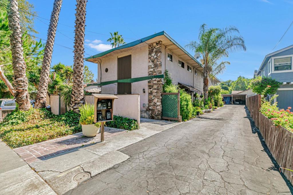 Marcus & Millichap is excited to present 1022 Vermont Street, a charming five-unit townhome-style apartment community ideally situated on the border of San Jose and Santa Clara. Built in 1965, the property spans 3,910 rentable square feet on a generous 7,500 square foot lot. Each of the five spacious one-bedroom, one-bathroom units is designed in a two-story townhome layout, offering tenants privacy and comfort. Every unit features its own private backyard patio, enhancing livability and tenant retention. The property also includes a dedicated laundry room and reserved covered parking under a detached carport. The exterior is thoughtfully landscaped, contributing to strong curb appeal and a welcoming residential atmosphere.