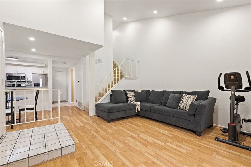 Discover modern comfort and style in this beautifully refreshed 2-bedroom, 2.5-bath townhome located in the desirable Park Vista community. Offering 1,107 square feet of well-designed living space, this home blends bright contemporary updates with everyday functionality.
Enjoy fresh interior paint throughout and a vaulted ceiling that enhances the home’s airy, open-concept design. The spacious living room features a cozy fireplace, recessed lighting, and sliding glass doors that open to a private patio with serene greenbelt views—perfect for relaxing or entertaining.
The modern kitchen offers ample cabinet storage, generous counter space, and a convenient layout that flows seamlessly into the dining and living areas. Upstairs, you'll find two private bedroom suites. The primary suite includes a walk-in closet and full bath. The secondary suite offers its own ensuite bathroom with shower, a standard closet, and an additional storage closet for convenience.
Additional features include:• Downstairs guest powder room,• Direct-access attached 2-car garage,• Private patio with greenbelt backdrop,
• Fresh interior paint,• Vaulted ceilings & recessed lighting. Residents of Park Vista enjoy beautifully maintained grounds, a sparkling community pool, relaxing spa, and HOA-provided water and trash services.
This turn-key home combines comfort, convenience, and a welcoming community setting—ideal for both first-time buyers and commuters.