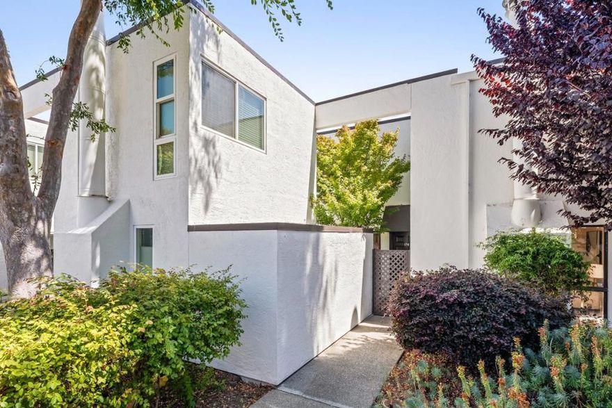 Gated community in great westside San Mateo location!  Move-in-ready, two-story townhome. Quiet unit located at the back of the complex with great privacy. Bright and airy 3ba/2bd. One bedroom and bath on the main level, and two bedrooms, one bath upstairs. Bathroom renovation is absolutely gorgeous.  In-unit laundry, central heating and AC. Three relaxing and easy-to-maintain private patios including one outdoor storage room. One assigned parking and one unassigned parking space behind the gate and also plenty of street parking.  The Gardens is a tree lined beautiful and serene gated community with three pools, hot tub, fitness room, and library. Easy access to highways 92, 101, and 280, Hillsdale Shopping Mall, San Mateo schools, 5-star restaurants and more. Don't miss this opportunity!