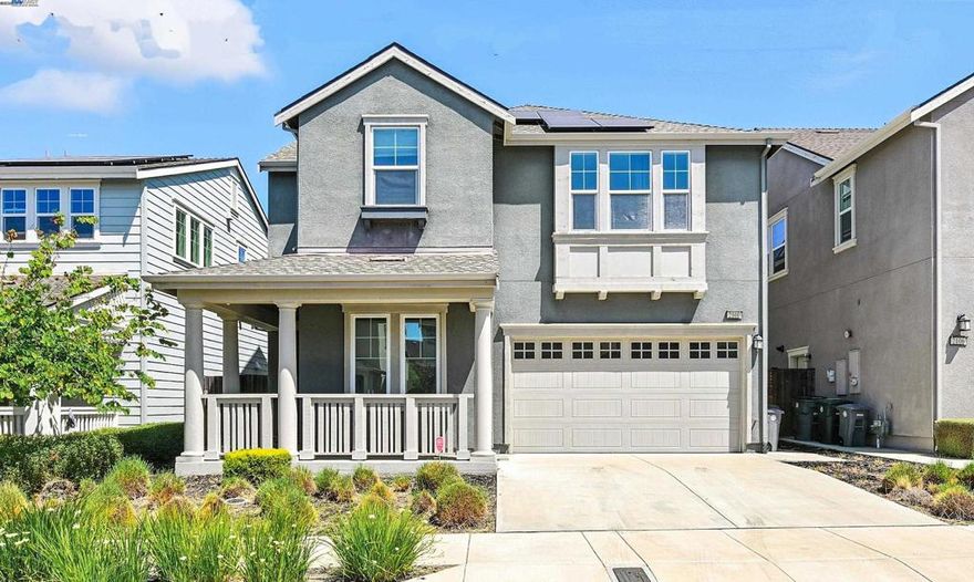 Welcome home to this rare gem in Dublin’s sought-after Jordan Ranch community—where style, space, and smart living come together. Lightly lived in and beautifully maintained, this home features seller-owned solar and modern upgrades throughout. The main level offers a bright open layout with a spacious living and dining area, a chef’s kitchen with a large island, a dedicated office, and a stylish powder room. Upstairs, you’ll find a versatile loft, two secondary bedrooms—one with its own ensuite bath—a hallway bath, and a convenient laundry room. The expansive primary suite is a private retreat with a spa-like bath, soaking tub, walk-in shower, dual vanities, and two generous walk-in closets. Just steps from top-rated Cottonwood Creek School and Fallon Sports Park, and minutes from shopping, dining, The Wave, and more—this is the lifestyle you’ve been waiting for. Come take a look and make it yours.