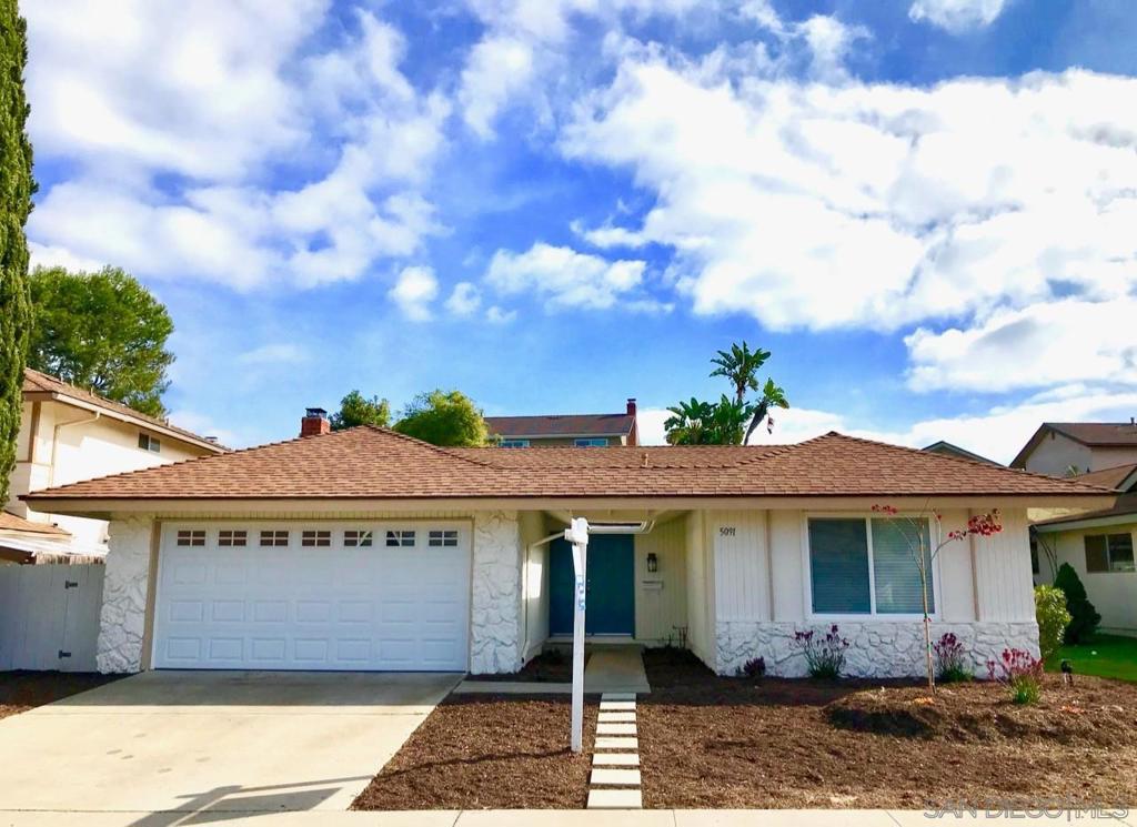 Single Family Home In Prime Clairemont Mesa Area. Recently Renovated, Vinyl Dual Pane Windows, Hard Wood Luxury Vinyl Flooring. Tasteful Kitchen Features Beautiful Quartz Countertops, Hardware Fixtures, Glass Cooktop Stove & Range Hood, And Dishwasher. Large Living Room Offers Lots of Light, Cozy Fireplace, Modern Ceiling Fan. Open Living Layout Between Dinning And Kitchen Area Which Expands To Eat-In Dinning Area. Slider Opens Up To Covered Patio And Privately Fenced Backyard, Perfect For Indoor/Outdoor Living. Large Master Bedroom, Plenty of Closet Space and Modern Bathrooms. Recently Landscaped Low Maintenance Yard With Plentiful Lemon Tree. Attractive New 2 Car Garage Door, Washer/Dryer Hookups. Very Close To Clairemont Mesa's Hiking Trail Heads, Shopping And Freeway Access. Gardener Included, Forced A/C & Heat, Renter Insurance Required. 12 month lease. No Pets.