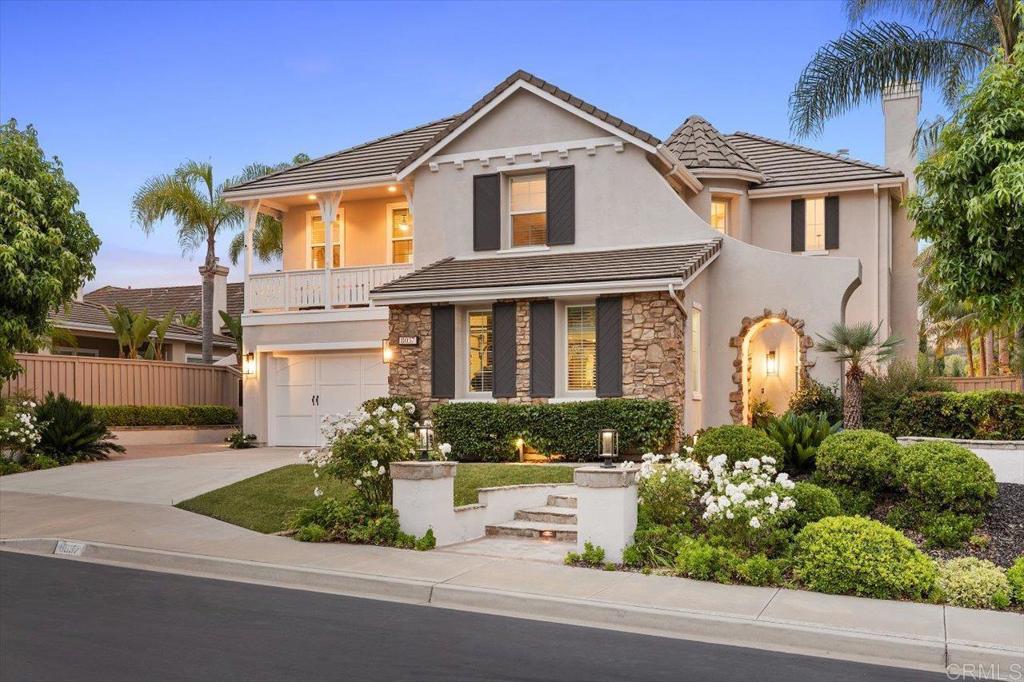 Highly upgraded Spanish Colonial on a quiet, private lot in the gated community of Tiburon in South Carlsbad. Meticulously maintained, the house features a DOWNSTAIRS primary bedroom and office, and living spaces that offer high ceilings, bathed in natural light with designer finishes throughout. Upstairs offers 2 secondary bedrooms, a home management alcove and a large den/optional bedroom that features a view balcony. The backyard is an oasis with outdoor seating under a newly painted trellis, a BBQ island for entertaining and generous lawn and fire pit bordered by lushly manicured planting. The home has been extensively remodeled - NEW white oak hardwood floors, NEW contemporary metal stair railings, NEW dual-zone furnaces and A/C units, NEW attic insulation, KitchenAid double oven, NEW dishwasher and microwave, LED lighting, NEW downstairs powder room, NEW garage door springs and openers, Moen water regulator and leak prevention, NEW solar installation and Tesla Battery (leased), whole house repainted, all NEW landscaping and outdoor lighting... and SO much more! Enjoy an ideal location close to Encinitas shops, restaurants and the area's top-ranked schools. This is one NOT to be missed and sure to sell quickly!