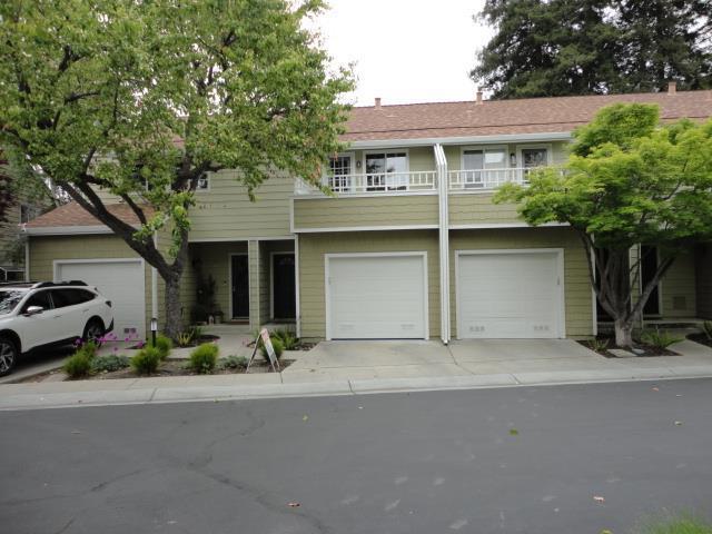 Welcome to this charming, meticulously maintained, 2-bedroom, 2.5 bath home located in sought- after Mountain View. This residence has a comfortable living & dining area with fireplace & tech alcove reading nook, french doors to private a private patio for entertainment.Beautiful kitchen with granite countertops, custom cabinetry/ breakfast bar & separate pantry. Electric stove with oven, a dishwasher, garbage disposal, microwave, & refrigerator. Two generous en -suites, each with mirrored closets, large private balconies with custom water hook-ups. Master bath with double sinks, a granite vanity, a skylight, a stall shower & tub. The half bath downstairs is perfect for guests. Commercial-grade stackable washer & dryer located upstairs. Enjoy a mix of carpet, tile, & easy care laminated wood flooring throughout the home. With central forced air heating and attached single-car garage with ample storage shelving, & epoxy-coating finished flooring, community pool & spa this home has everything you need for modern living. Conveniently located near Whisman Station, Stevens Creek Trail, CalTrain, Silicon Valley tech companies, with easy access to Highways 85, 237 and 101. The property sits at the back of a desirable community, perfect for those seeking comfort, convenience & privacy.