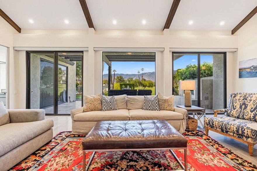 A Modern Sanctuary Overlooking the Majestic Santa Rosa MountainsInside the prestigious gates of Mission Hills Country Club, 730 Inverness Drive presents a masterful balance of elegance and comfort. Every space in this residence captures the serene spirit of desert luxury--sun-filled interiors, unbridled comfort and effortless indoor-outdoor living.Enjoy Al Fresco dining in the Courtyard after preparing a sumptuous meal in the outdoor Kitchen.You'll never tire of the jaw-dropping view of Mount San Jacinto from the Great Room, where you'll find a modern fireplace for those chilly Desert nights. A chef's kitchen equipped with premium appliances and sleek quartz finishes flows seamlessly into spacious dining and living areas--perfect for both quiet evenings and elegant entertaining.The primary suite offers a peaceful retreat with direct access to the rear patio, a spa-inspired bath, and custom wardrobe cabinetry. The community pool and spa are surrounded by manicured desert landscaping and just steps away.Enjoy morning coffee on the rear Patio overlooking the greenbelt, to evening sunsets painted across Mount San Jacinto, this property embodies the essence of refined Rancho Mirage living in the luxurious confines of one of the premier country clubs in the Desert.