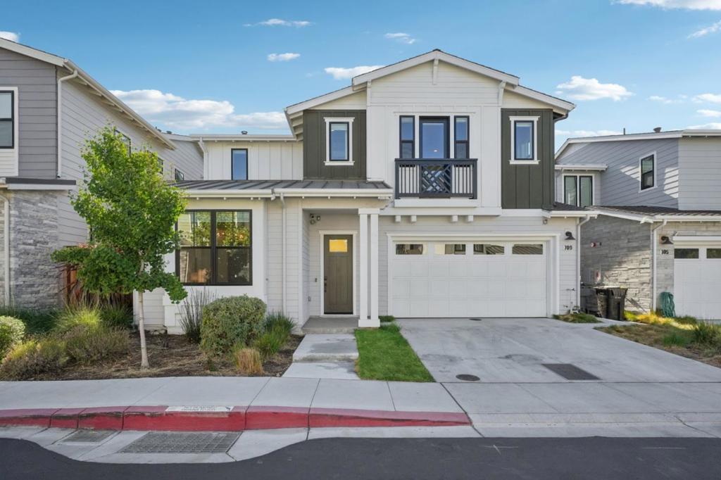 Discover exceptional design and modern elegance in Sunnyvale's prestigious Ponderosa neighborhood. Built in 2020, this 2,983 sqft residence features a thoughtful floorplan with 4 spacious suites plus powder room, including a main-level guest suite and upstairs laundry for convenience. The open-concept layout is enhanced by soaring 10-ft ceilings, premium designer finishes, and luxury upgrades such as a built-in audio/video ceiling system, smart home integration, automated roller shades, owned solar, and water softener. The gourmet kitchen boasts a 48" Bertazzoni gas range, Thermador built-in refrigerator, freezer, and wine fridge, complemented by a walk-in pantry and dedicated office space. Outside, enjoy a lush, low-maintenance turf backyard. Ideally located just minutes from scenic parks, premier shopping, dining, major tech campuses, and renowned private schools including BASIS Independent Silicon Valley, Stratford School...This home is the perfect balance of style, comfort, and function. Don't miss the opportunity to make it yours!