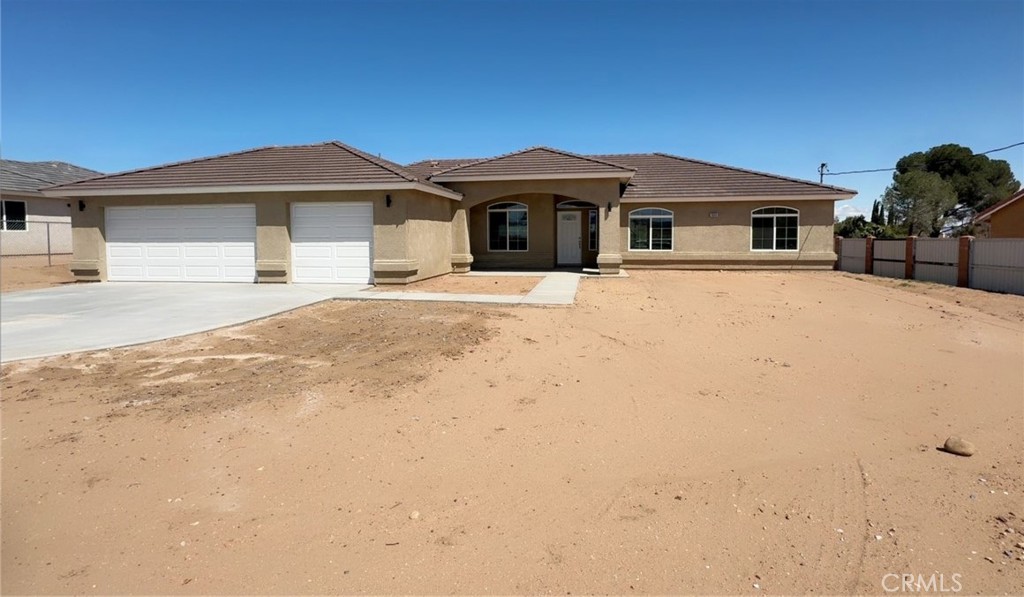 GORGEOUS New Construction situated in Hesperia on the Mesa. Property includes 4 Bedrooms & 2.5 Baths. Primary with Large Closets & Separate Tub & Shower. Separate Family Room w/ F.P & tile flooring. Large Kitchen with solid surface counter tops, custom backsplash tile flooring, lots of cabinets & large pantry... Formal Dining, Breakfast Nook, Indoor Laundry, covered patio & 3 car garage. Solar is installed with the minimum standards as required by the state and the solar is owned.