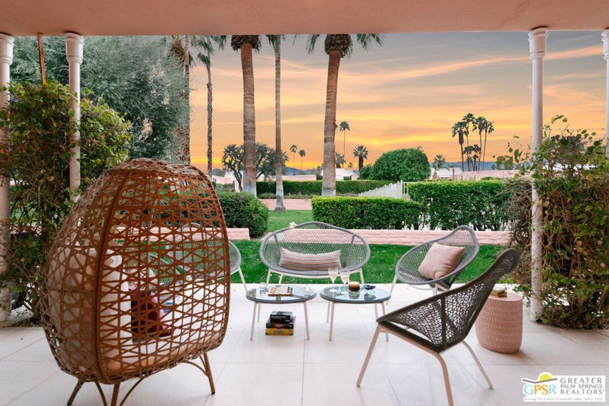 *** Monthly Rates: November & December: $10,000 / January, March, April: $12,000 / June to October: $8,000. Unavailable in November, December, & February for the owners' use. Availability: January 2026, and then again from June 2026 through the 2026/2027 Season.***  Welcome to your Marrakesh haven - where the allure of Old Palm Springs meets modern luxury living. Step inside, and you'll be embraced by abundant natural light flooding our spacious, open living areas. Picture yourself strolling onto your expansive private patio, where you can relish a moment of tranquility and breathe in the fresh air. When it's time to retreat, not one but two stunning master suites await, each boasting lavish bathrooms and roomy walk-in closets. And that's just the beginning! Prepare to be enchanted by our exquisite marble kitchen paradise, adorned with Italian glass mosaics, upgraded counters, and fixtures that redefine elegance. Every step you take reveals the timeless beauty of terrazzo flooring, the warmth of hardwood floors, and the charm of plantation shutters, seamlessly weaving sophistication into every corner. Step beyond your threshold, and you'll find a private patio, inviting you to unwind just steps away from the serene ripples of our community pool - a true oasis of tranquility. But the joys of Marrakesh extend beyond your home. You'll relish the convenience of being just a stone's throw away from the world-renowned El Paseo, offering a treasure trove of shopping and dining delights. Imagine indulging in retail therapy at your favorite boutiques and then savoring delectable cuisine at the finest restaurants, all within easy reach. And when you're in the mood for activity, explore our 18-hole executive golf course, pick from 14 pools and spas, stay fit in our state-of-the-art fitness center, or challenge friends to a game on our tennis courts. Our vibrant clubhouse is your go-to spot for those seeking social connection, offering fine dining and an electrifying social scene. Marrakesh is more than just a place to live; it's a living, breathing experience designed to elevate every facet of your life. Your dream home is here, ready and waiting for you. Be a part of this extraordinary community, where convenience and luxury intertwine, and El Paseo's shopping and dining treasures are just around the corner. Your Marrakesh paradise awaits!