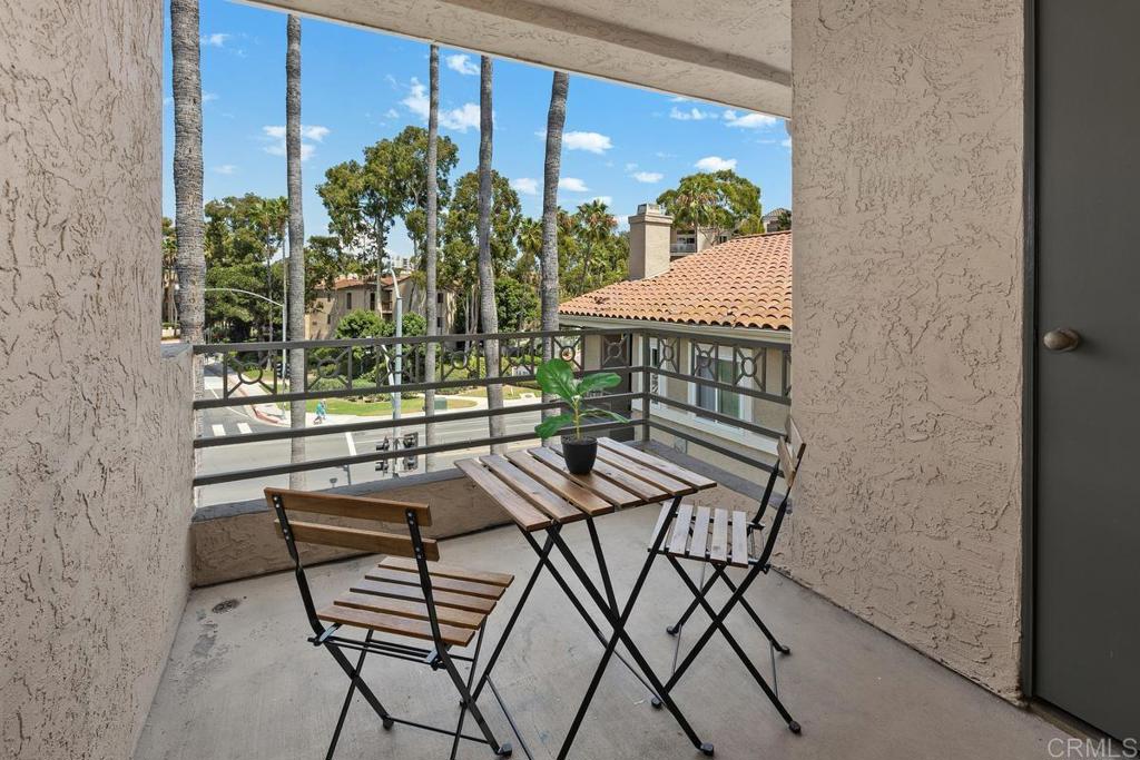 Inviting Upstairs Condo with Panoramic Views – Turnkey Living in La Jolla Colony! Welcome to this light-filled upstairs condo in the sought-after Verano community of La Jolla Colony. Enjoy panoramic views of beautifully landscaped grounds from a bright, open living space that flows onto a private balcony—perfect for morning coffee or evening relaxation. The thoughtfully designed layout features two private bedroom suites on opposite sides of the unit, each with a walk-in closet and full bath for maximum comfort and privacy. The updated kitchen, in-unit laundry, ample storage, and three parking spaces (two in a secure garage plus one additional on site) add to the move-in-ready appeal. Verano offers resort-style living with exceptional community amenities, including two swimming pools, spa, fitness center, sauna, BBQ areas, Cyber Café, and clubhouse/recreation room—ideal for work, play, and entertaining. Enjoy a wonderfully walkable lifestyle just steps from La Jolla Colony Park and the Vons Shopping Center, where you'll find essentials and local favorites like CorePower Yoga, iTAN, The UPS Store, and a variety of dining options including Leucadia Pizza, The Daily Bagel, and more. With easy access to the pristine La Jolla beaches, UCSD, Westfield UTC, SuperLoop buses, and trolley stops, this home is perfectly positioned for convenience—whether you're settling in or seeking a great investment. Photos, 3D Tour, and Floor Plan Coming Soon!