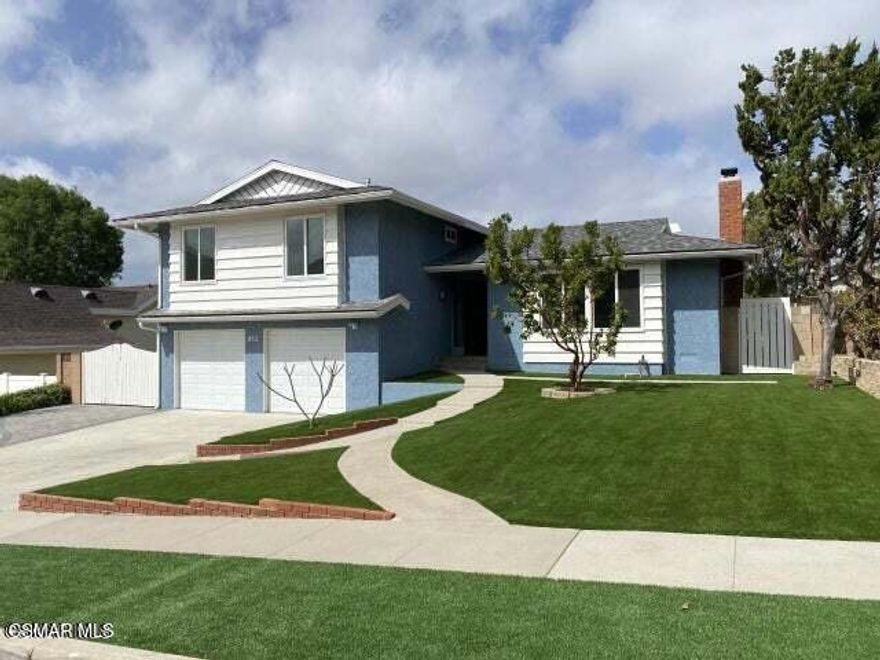 Located in Newbury Park, this Dutch Haven home offers 4-bedrooms, 2-baths and  spectacular, unobstructed views of  Mt. Boney from virtually every room.Step inside and be greeted by the warmth and character of original hardwood flooring, lovingly preserved and gleaming throughout.  This stunning home offers newer windows that flood the space with natural light and stylish recessed lighting that creates a warm and inviting atmosphere. The fireplace is the focal anchor for the living room, and the bench seat offers a quiet place to take in a good book. The heart of this home is undoubtedly the updated kitchen, Gleaming white cabinetry provides ample storage, perfectly complemented by sleek dark granite countertops and stainless steel appliances. This delightful home offers a private rear yard, mature fruit trees and always green, artificial turf in front and back. The attention to detail extends to the updated bathrooms, each exuding a sense of refined style. The impressive 4-piece master bathroom is a true sanctuary, featuring a luxurious claw-foot bathtub for indulgent soaks and a separate, spacious shower for quick refreshes.Laundry day is a breeze with two convenient options: stackable hook-ups are readily available in the hallway for a space-saving solution, or you can opt for a traditional side-by-side setup located within the two-car garage.Beyond the impeccable interior and gorgeous exterior, this home's location is simply ideal. Situated near a vibrant array of shopping and dining options, you'll have every convenience at your fingertips. For the outdoor enthusiast, hiking trails are just moments away, allowing you to explore the natural beauty of the Santa Monica Mountains. And of course, residents will benefit from access to award-winning schools, making this an exceptional choice for families.