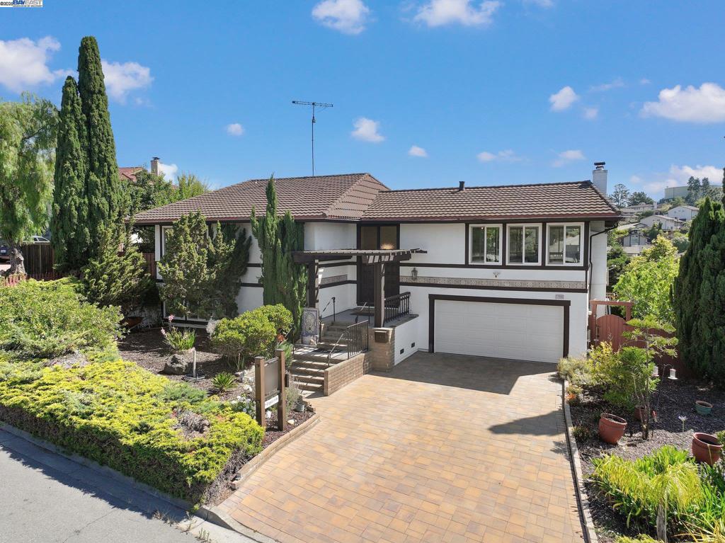 Beautifully updated 5-bed, 3-bath home in the desirable Hayward Hills! Perfect for large or multi-generational families, this versatile property features two separate living areas with 2 full kitchens. The upper level offers 3 beds, 2 baths, and an open-concept layout. The lower level includes 2 beds, 1 bath, a spacious family room, and a second kitchen—ideal for in-laws or rental income. Recent updates include modern kitchens and baths, new flooring, and updated lighting throughout. Enjoy the serene setting from your backyard featuring an outdoor jacuzzi, perfect for relaxing or entertaining. Located on a quiet cul-de-sac close to parks, hiking trails, and freeway access. A rare find in Hayward Hills!