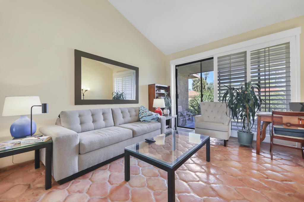Welcome to your cozy private retreat in Sunrise Country Club. Perfect for a weekend getaway or investment property, this wonderful condo is one of the lowest priced condos in Rancho Mirage. There are Saltillo tiles throughout with shutters and a private greenbelt location. The light and bright kitchen looks out to a private courtyard with mountains in the backdrop. Come see this amazing value in Rancho Mirage!