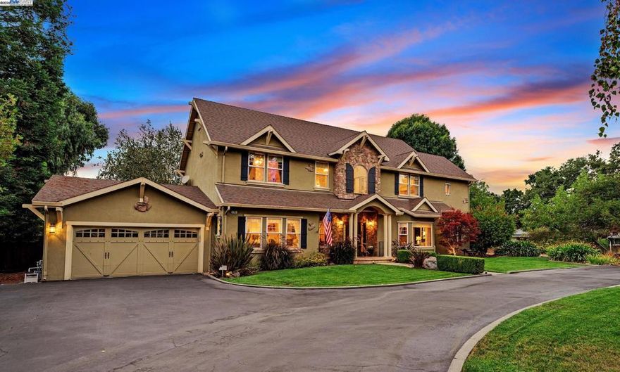 Experience the perfect blend of luxury living and country charm close to Downtown Pleasanton and adjacent to the prestigious Callippe Preserve Golf Course. This exceptional estate showcases a beautifully updated main residence, detached guest house, 13x35 covered RV storage, and multiple outbuildings with plenty of storage. Designed for entertaining and everyday living, the main home features a gourmet kitchen with professional appliances, large island, custom cabinetry, spacious pantry, and a wine room with wrought-iron detail. The inviting family room centers around a grand fireplace, while the expansive primary suite offers a private lounge, spa-like bath, and generous walk-in closet. Step outside to your private resort with a sparkling pool, heated pergola, and outdoor kitchen. Additional amenities include a 2-stall barn, riding arena, multiple garages, workshop, storage and so much room to expand the house or add additional structures. The charming guest house provides comfort and privacy. The zoning allows for either two horses or two large animals, if you choose. Enjoy amazing sunsets from this beautiful​​‌​​​​‌​​‌‌​​‌​​​‌‌​​​‌​​‌‌​​​‌​‌​​​‌‌​ oasis.