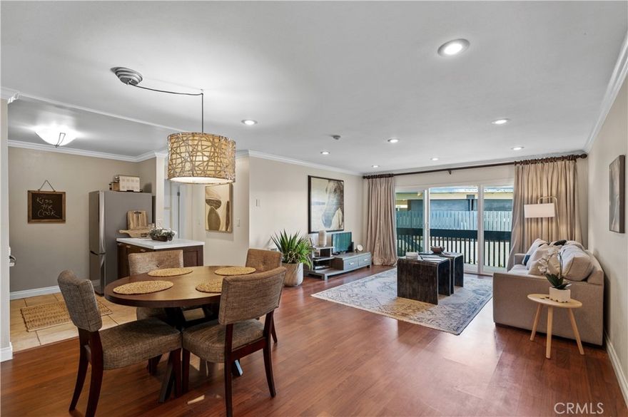Welcome to Brookside Village, one of South Redondo’s most desirable communities! This stylishly remodeled 1-bedroom, 1-bath condo is move-in ready and offers the perfect blend of comfort, convenience, and resort-style living.



The open-concept layout features fresh paint, crown molding, recessed lighting, and energy-efficient vinyl double-pane windows and slider. The living and dining areas flow seamlessly into the updated kitchen, highlighted by quartz countertops, a farmhouse sink, rich cabinetry, a full tile backsplash, and brand-new stainless steel–look appliances (refrigerator, stove, microwave, dishwasher). Ceramic tile floors complement the kitchen and bath, while warm laminate wood flooring extends throughout the living and bedroom areas. The bathroom has been tastefully upgraded with a granite countertop vanity, framed mirror, modern lighting, and tiled shower.



This unit offers true convenience with step-free entry—walk straight from your private covered parking spot directly into the condo with no stairs.



Brookside Village provides resort-style amenities including swimming pools, tennis courts, gym, sauna, clubhouse, and beautifully landscaped grounds with streams, walkways, and bridges. Recent exterior updates have refreshed the buildings and common areas, enhancing the community’s charm.



Ideally located just a short stroll to Alta Vista Park, Redondo Beach schools, shops, restaurants, and the beach, this home is a fantastic opportunity to enjoy the South Bay lifestyle.