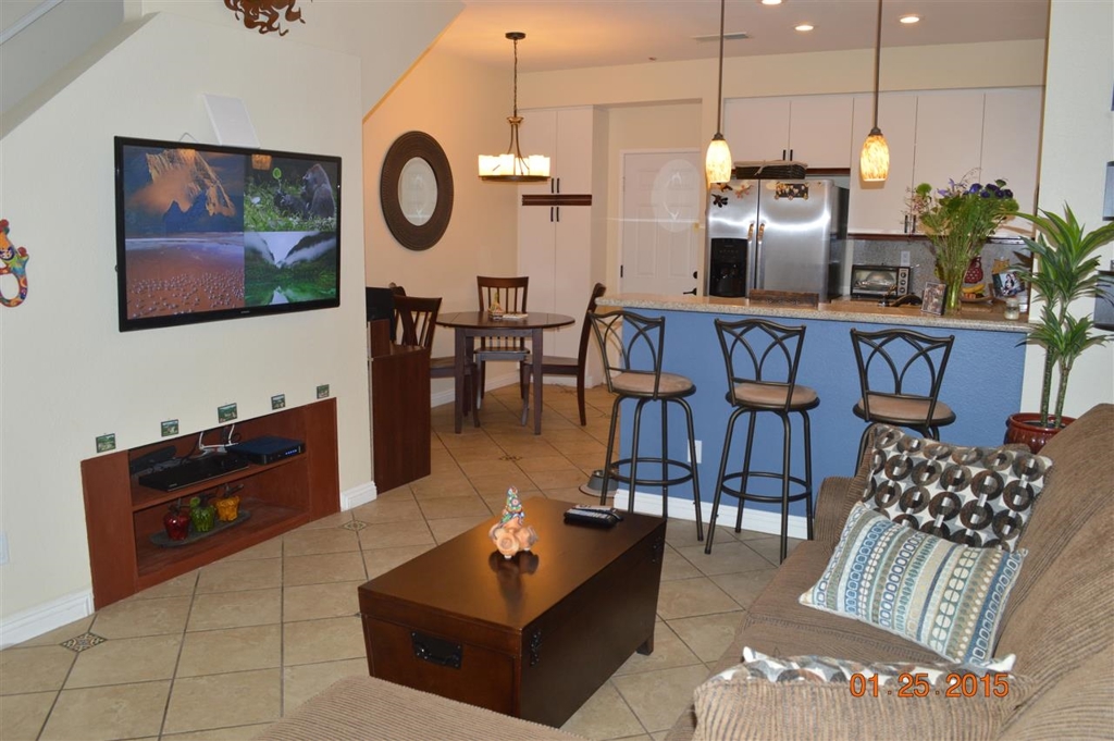 Move in ready! Beautifully Spanish style upgraded unit in highly desirable Cabo Bahia complex. Enjoy the beautiful Talavera tile accents, and tile floor throughout, newer granite counter tops, and newer stainless steel appliances. Refrigerator, and full size front loader washer and dryer are included. Home features amazing custom made wooden closets that allows for a lot of storage. In addition, home has a specious attic for more storage needs. Close to eastlake shopping area. Neighborhoods: Rolling Hills, Eastlake Complex Features: ,,, Sewer: Sewer Connected