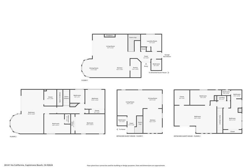 A uniquely reimagined residence, 26141 Via California offers the flexibility of a multi-generational home or duplex, delivering a variety of luxury coastal living options in the heart of Capistrano Beach. Completed in 2025, this fully remodeled property blends modern design, coastal charm, and versatile functionality—perfect for an owner-user, extended family, or a smart investment opportunity.

Unit A – 3 Bedrooms | 3 Bathrooms:The primary residence welcomes you with an open living area anchored by a cozy fireplace and framed by ocean views. The chef’s kitchen features quartz countertops, stainless steel appliances, a pot filler, abundant cabinetry, and a walk-in pantry with wine cooler. A full bath and laundry room with sink complete the main level. Upstairs, the primary suite is a private retreat with a balcony capturing coastal breezes, plus a spa-like bath with soaking tub, frameless glass shower, and dual vanity. Two additional bedrooms with mirrored closets share a full bath, providing flexible space for family, guests, or a home office.

Unit B – 2 Bedrooms | 2.5 Bathrooms: Thoughtfully designed, the second unit offers a bright, open living and dining space, a powder bath, and a kitchen finished with quartz counters and stainless appliances. Sliding doors open to a private patio with direct access to the detached two-car garage. Upstairs, the primary suite includes a walk-in closet, balcony office nook, and spa-inspired bath with soaking tub and separate shower. A second ensuite bedroom is perfect for guests or a roommate setup, while a stackable washer/dryer in the hall adds everyday convenience.

Just minutes from Dana Point Harbor, pristine beaches, coastal trails, restaurants, and boutique shopping, this modern duplex combines a prime location with stylish upgrades and flexible living. 26141 Via California is a rare opportunity to own a fully reimagined property in one of Southern California’s most desirable coastal neighborhoods.
